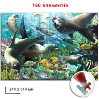 Пазли Моржі, тюлені, котики 82999 ЕГ-08 160 елементів