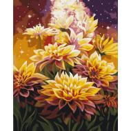 Картина по номерам "Космические цветы" © Anna Steshenko Brushme BS53568 40х50 см
