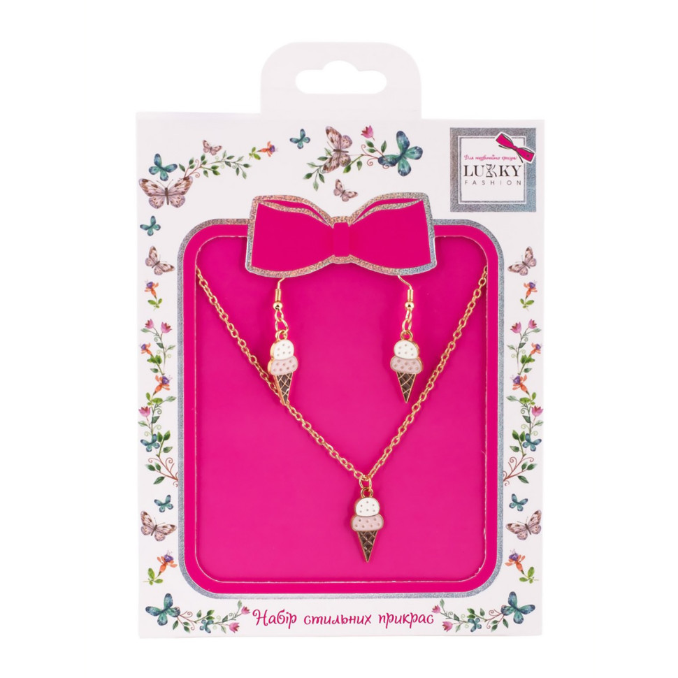 Біжутерія дитяча 2 в 1 Ice-Cream Fashion T24607 сережки + підвіска - гурт(опт), дропшиппінг 
