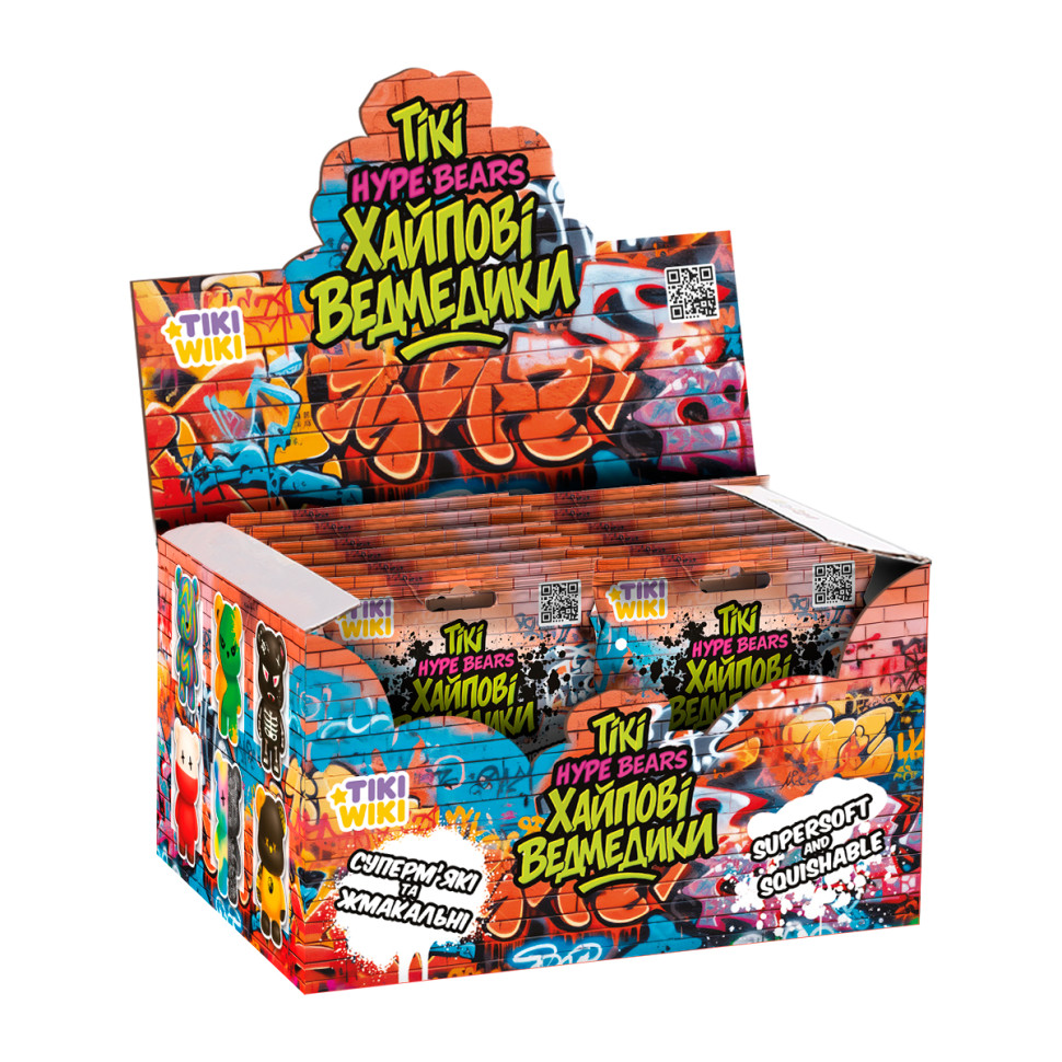 Коллекционная игрушка-сквиш Хайповые мишки Tiki Wiki SQ027 игрушка-сюрприз опт, дропшиппинг
