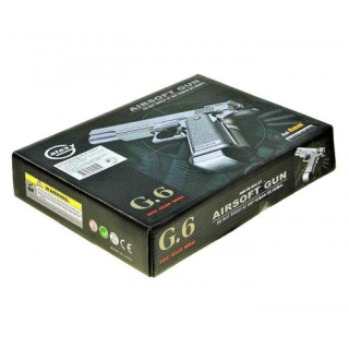 УЦЕНКА! Детский пистолет на пульках Colt M1911 Hi-Capa" G6-UC металл черный