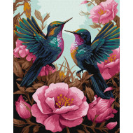 Картина по номерам "Изящный колибри с красками металлик extra" ©art_selena_ua KHO6566, 40х50см