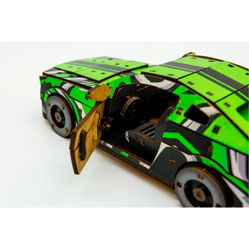 Деревянный 3D конструктор Mustang GT Puz-00640, 162 детали опт, дропшиппинг