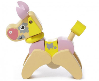 Деревянная коровка акробат LA-4 (12442) все элементы подвижны                                                                        