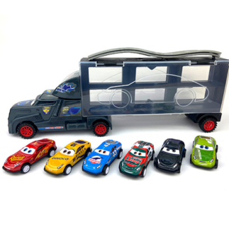 Игровой набор машинок "Тачки" 558-4 / 3788-1 грузовик с гаражом и 6 машинок