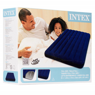 Надувной велюровый матрац 68758, 137-191-22см