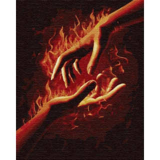 Картина по номерам. "Огонь между нами 1" 40*50см KHO4775