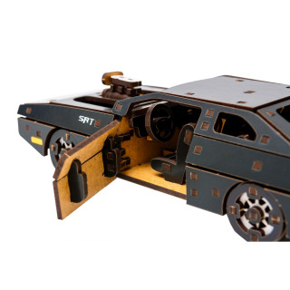 Деревянный 3D конструктор "Fast Furious" Puz-62519, 125 деталей, черный