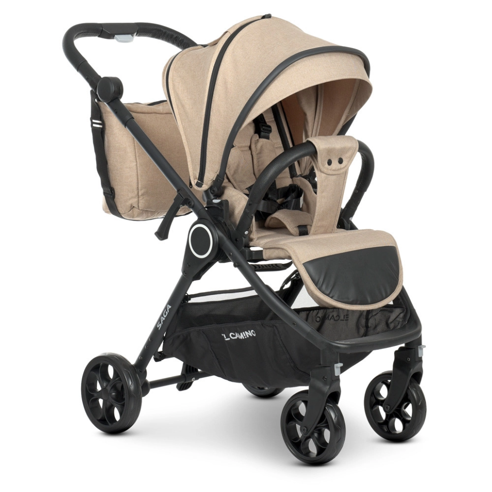 Коляска дитяча універсальна 2в1 EL CAMINO ME 1085 Denim Beige - гурт(опт), дропшиппінг 