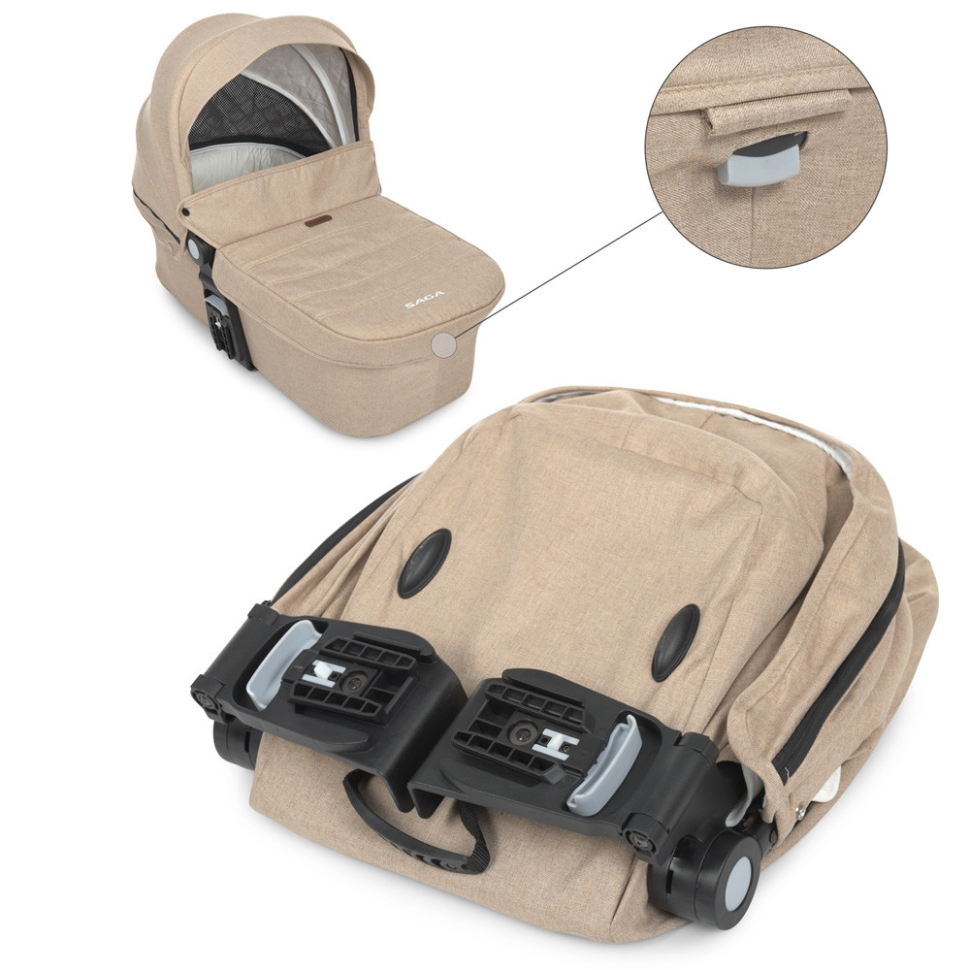 Коляска дитяча універсальна 2в1 EL CAMINO ME 1085 Denim Beige - гурт(опт), дропшиппінг 