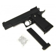 Игрушечный пистолет на пульках "Colt M1911" Galaxy G6+ металл черный с кобурой