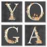 Набор для росписи по номерам из 4х картинок. YOGA лофт CH118, 18х18 см опт, дропшиппинг