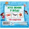 Развивающие карточки для детей Кто в воде живет J802у, 18 картинок опт, дропшиппинг
