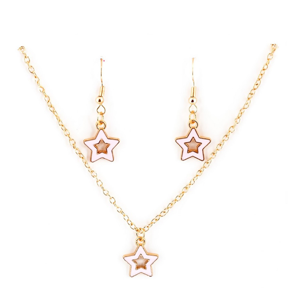 Біжутерія дитяча 2 в 1 Stars Fashion T24608 сережки + підвіска - гурт(опт), дропшиппінг 