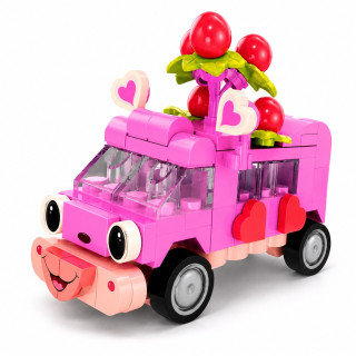 Детский конструктор Pink Bear Bus  BB121E-H серии "Animal Bus", 112 деталей
