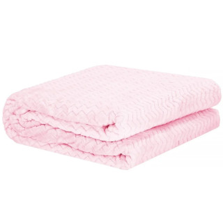 Плед-покривало Extra Soft Springos HA7128 світло-рожевий 130x180 см