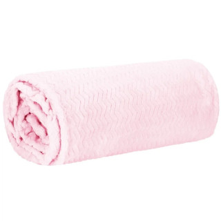 Плед-покривало Extra Soft Springos HA7128 світло-рожевий 130x180 см