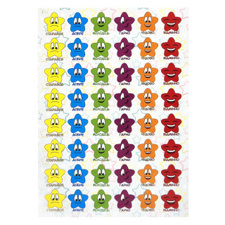 Оценивающая наклейка Звездочки KT23082501, 1 лист, 48 наклеек