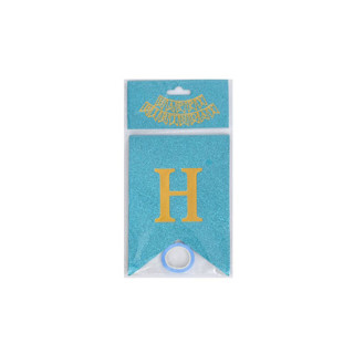 Гирлянда с флажками "Happy Birthday" MK 5955(Light-Blue) голубой