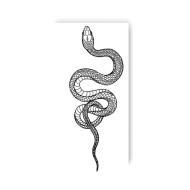 Временная татуировка "Змея 10 см" L-5 черная