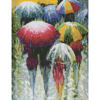 Алмазная вышивка "Дождливая пора" AM1001, 30х40 см