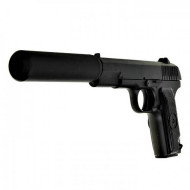 Игрушечный пистолет на пульках " Пистолет TT" Galaxy G33A ТТ металл c глушителем черный