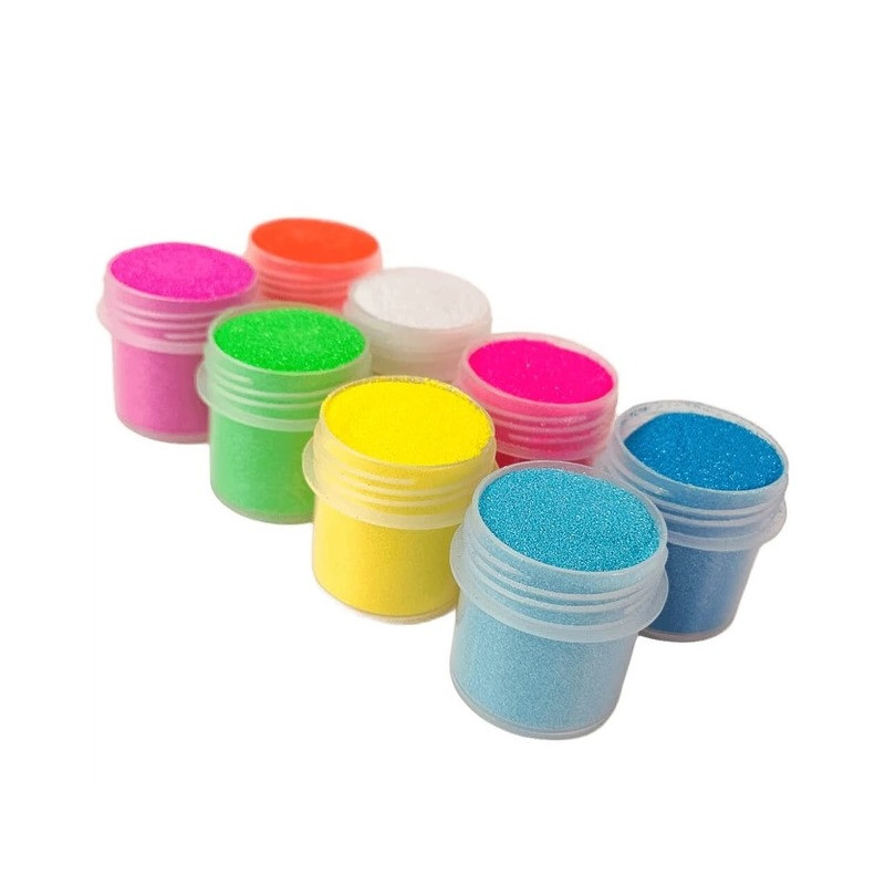 Набір гліттеру для біо-тату №6 glitter-set-big-8x-6 неоновий - гурт(опт), дропшиппінг