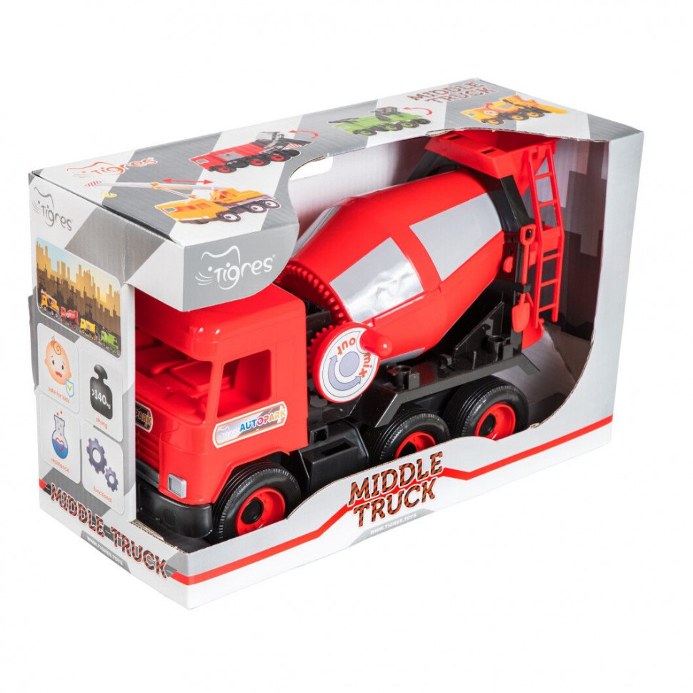 Игрушечное авто бетономешалка