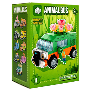 Детский конструктор Parrot Bus BB121E-I серии "Animal Bus", 103 детали