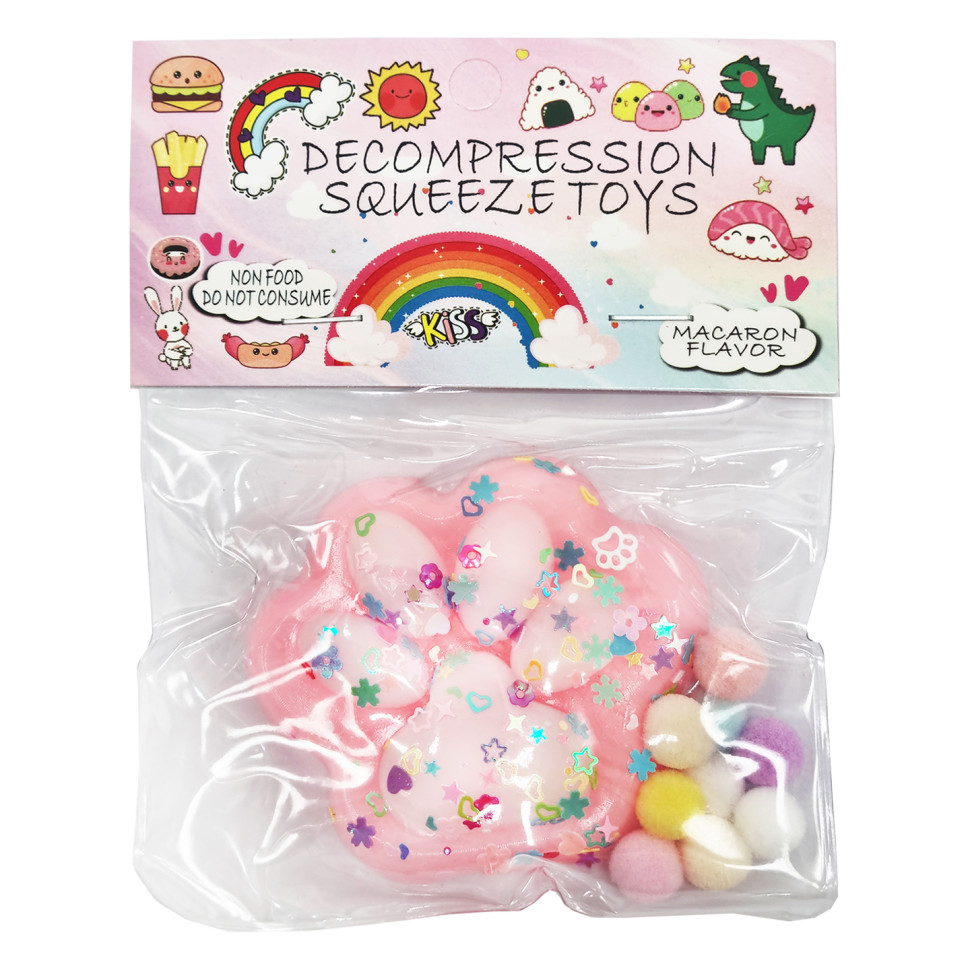 Антистресс Сквиш «Мягкие кошачьи лапки» Bambi SKL-102(Pink-White) Розовый опт, дропшиппинг
