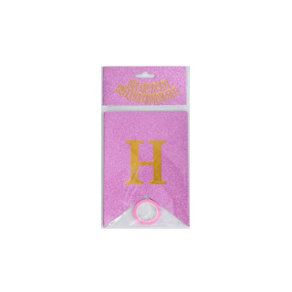 Гирлянда с флажками "Happy Birthday" MK 5955(Pink) розовый
