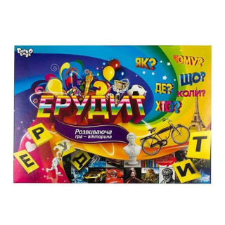 УЦЕНКА!!! Настольная игра-викторина "Эрудит" Danko Toys DTG26-U-UC на украинском языке
