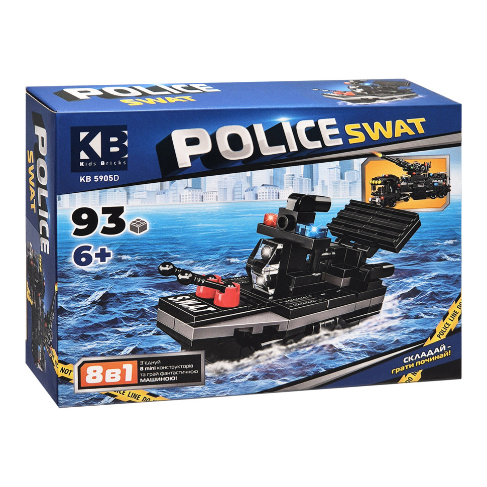 Дитячий конструктор Police SWAT KB 5905D пластик, 93 деталі - гурт(опт), дропшиппінг