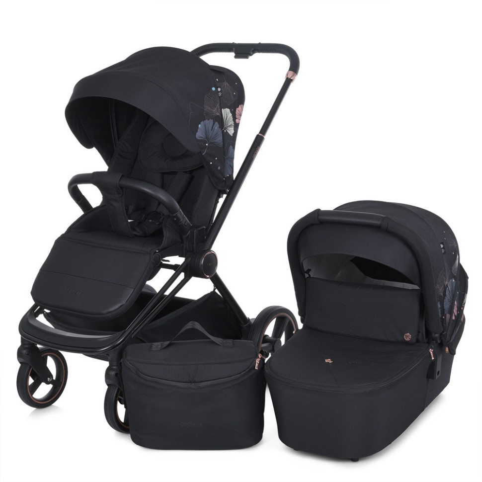 Коляска детская универсальная 2 в 1 PERSONA ME 1091-B Black Art опт, дропшиппинг