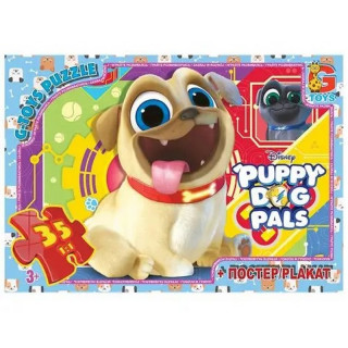 Пазлы детские "Веселые мопсы" Puppy Dog Pals MD400, 35 элементов