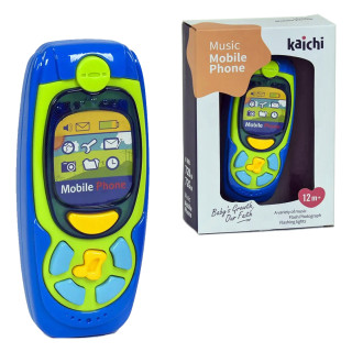 Музичний розвиваючий телефон KAICHI K999-72G/B зі світлом