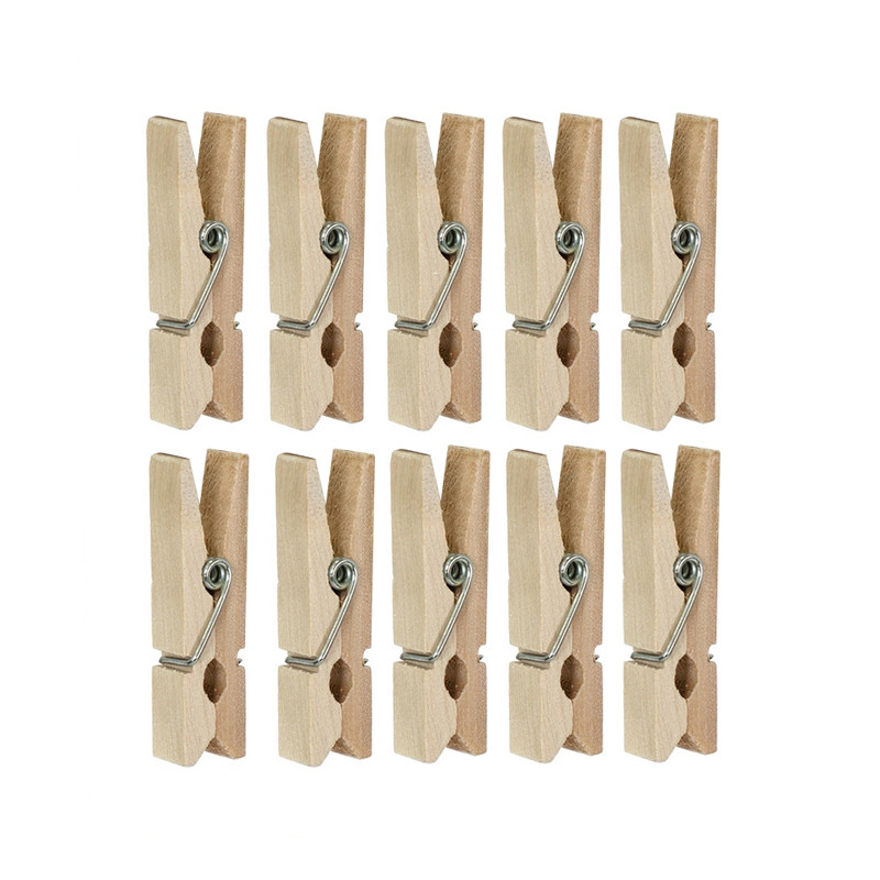 Деревянные прищепки для декора PPP-6-30x8mm, 6 штук опт, дропшиппинг