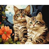 Картина по номерам "Волшебные котики" ©art_selena_ua KHO6574, 40х50см