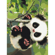 Картина по номерам "Играющая панда" Brushme RBS51959 30x40 см