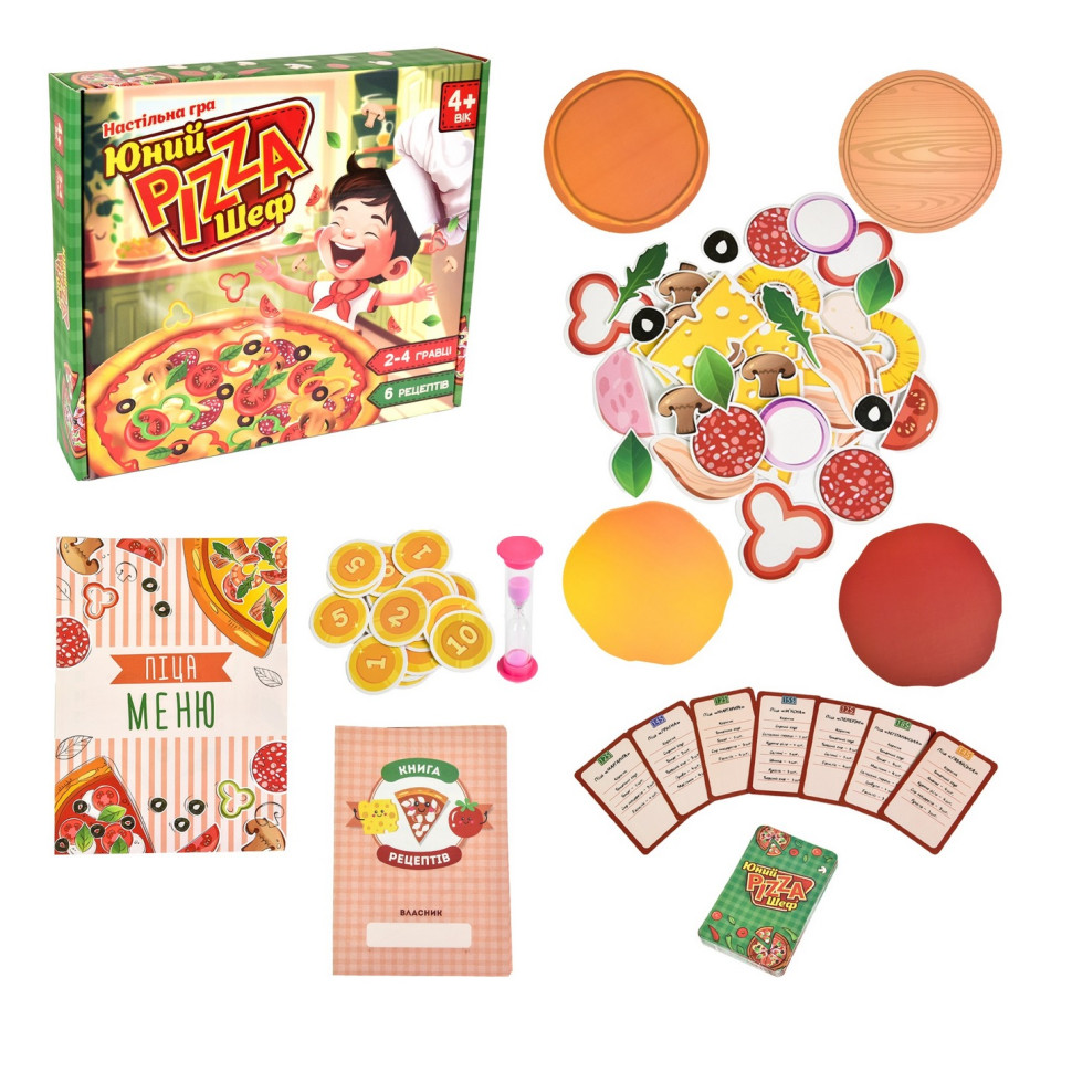Настольная игра Юный Pizza Шеф 30781 ингредиенты для пиццы 6 рецептов опт, дропшиппинг