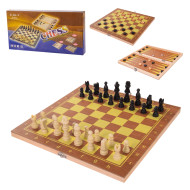 Настольная игра Шахматы 621A 3 в1, шахматы, шашки, нарды, 24*23.5*1.5