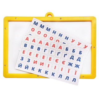 Игра с доской "Магнитный алфавит" 2095-UM(Yellow) комплект магнитных букв