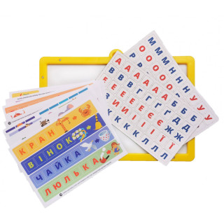 Игра с доской "Магнитный алфавит" 2095-UM(Yellow) комплект магнитных букв