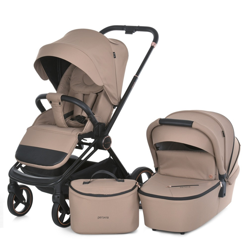 Коляска детская универсальная 2 в 1 PERSONA ME 1091-B Taupe Beige опт, дропшиппинг