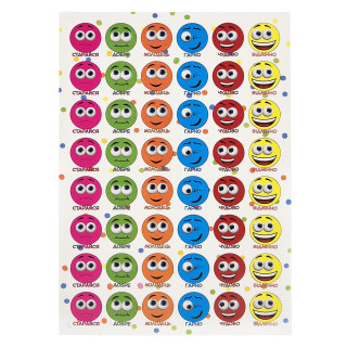 Оценивающая наклейка Смайлики KT23082502, 1 лист, 48 наклеек