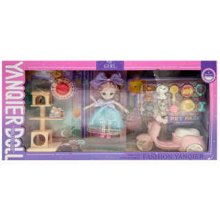 Детская игрушечная кукла "YQE-Girl" Bambi 3688-183A, с аксессуарами 