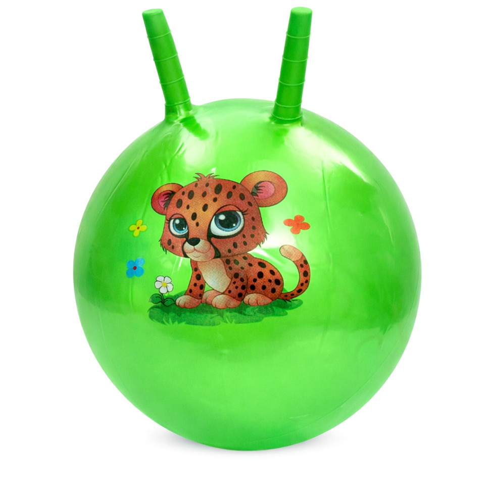 Дитячий м'яч для фітнесу Тваринка MS 4284(Green) з ріжками, 45 см, 320 г - гурт(опт), дропшиппінг