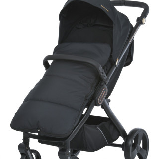 Конверт в коляску ME 1130 Footmuff Basic Black 96 х 43 см, застежки-молнии