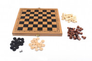 Дерев'яні Шахи S3023 з шашками і нардами