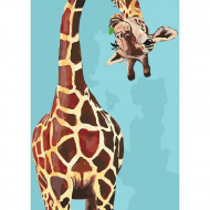 Картина по номерам "Весёлый жираф"  KHO4061, 40*50 см